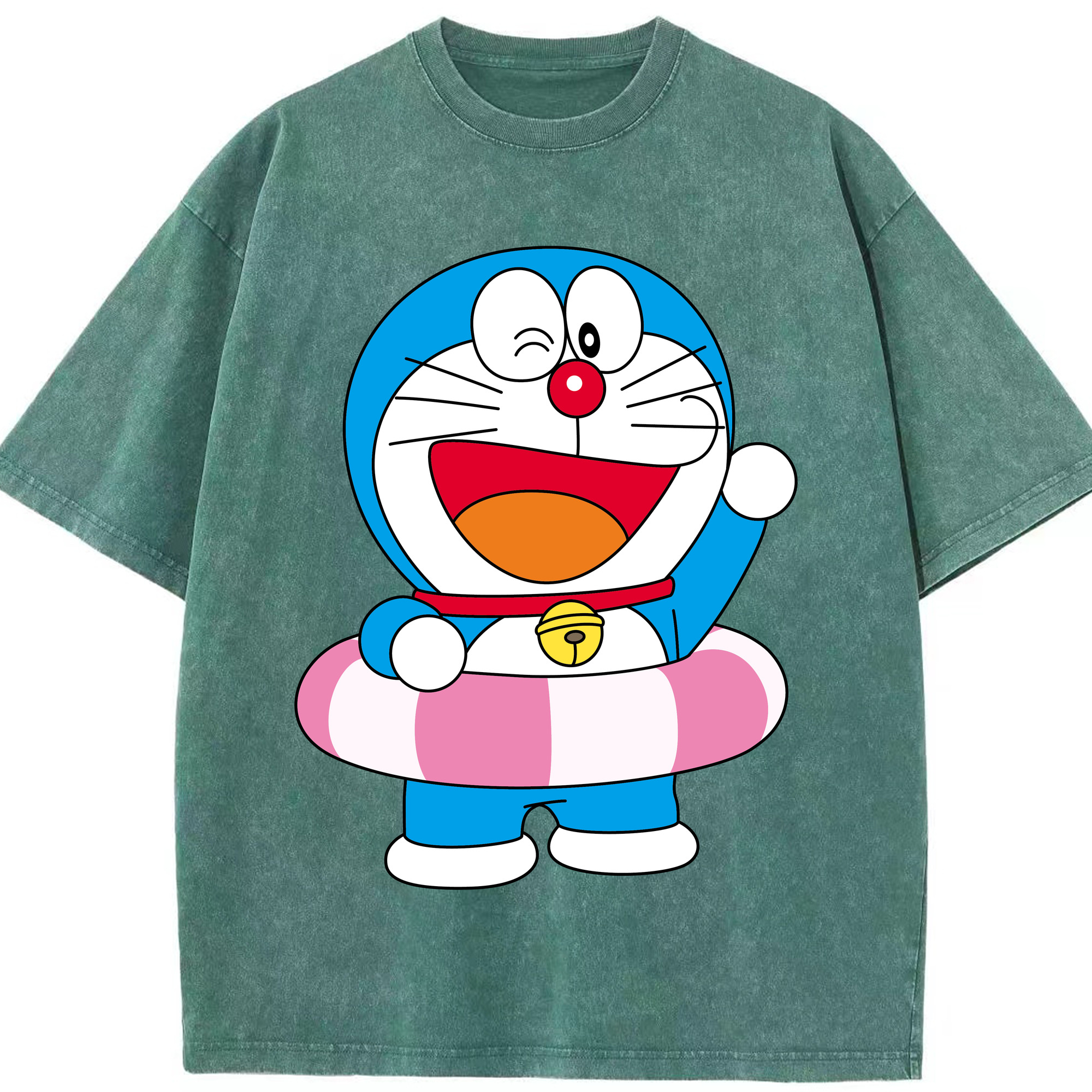 （画像用） ドラえもん Doraemon 綿100% ヴィンテージ風 半袖Tシャツ（フロントプリント）